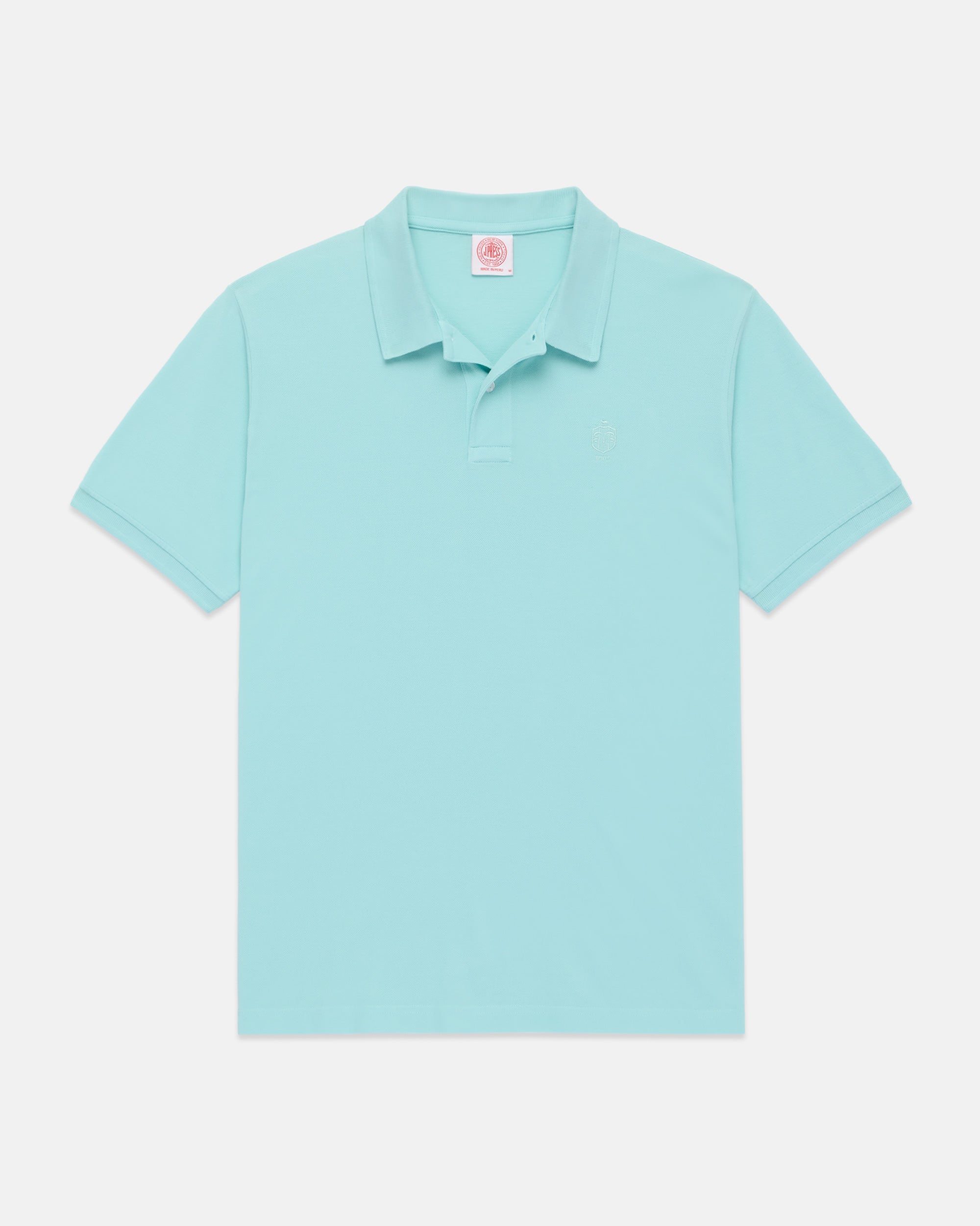 J. Press Light Blue Archival Crest Pique Polo