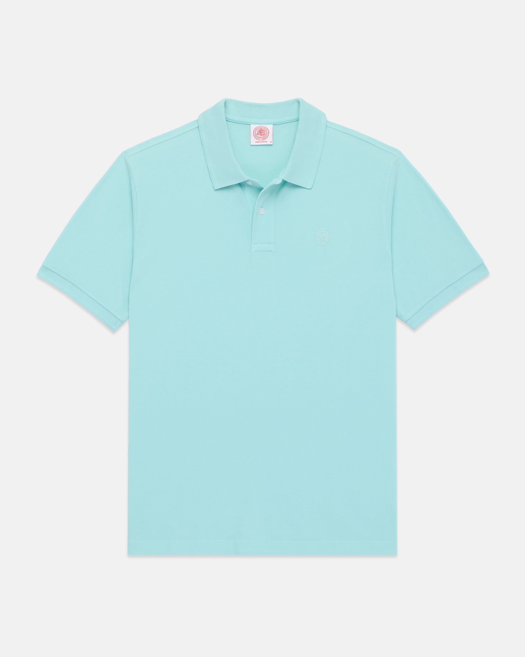 J. Press Light Blue Archival Crest Pique Polo