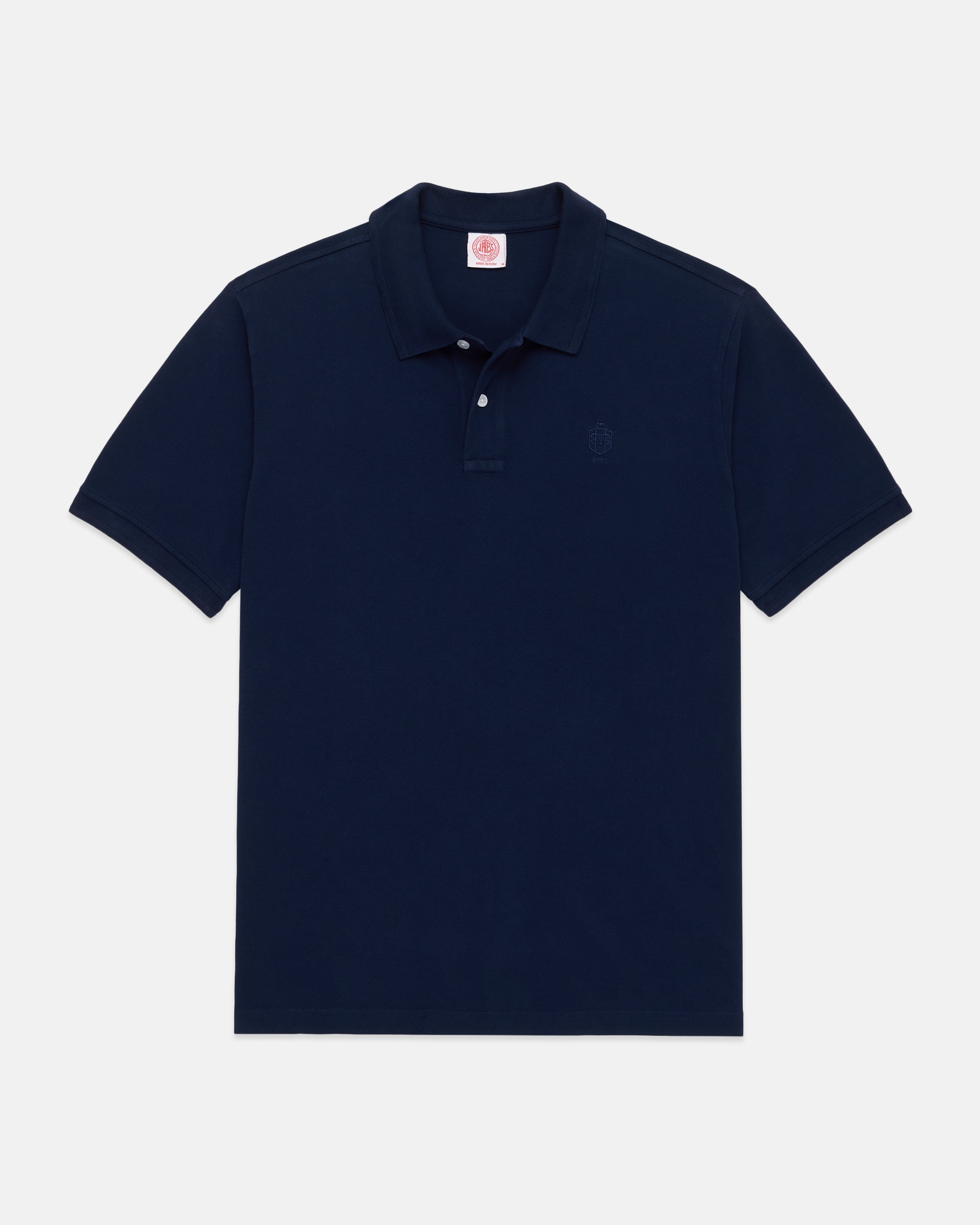 J. Press Navy Archival Crest Pique Polo