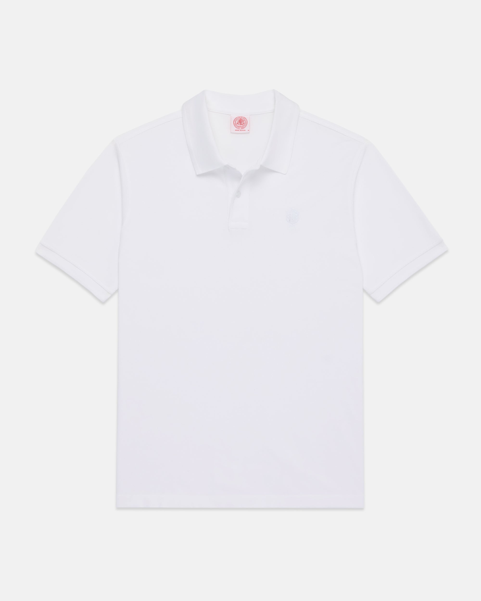 J. Press White Archival Crest Pique Polo