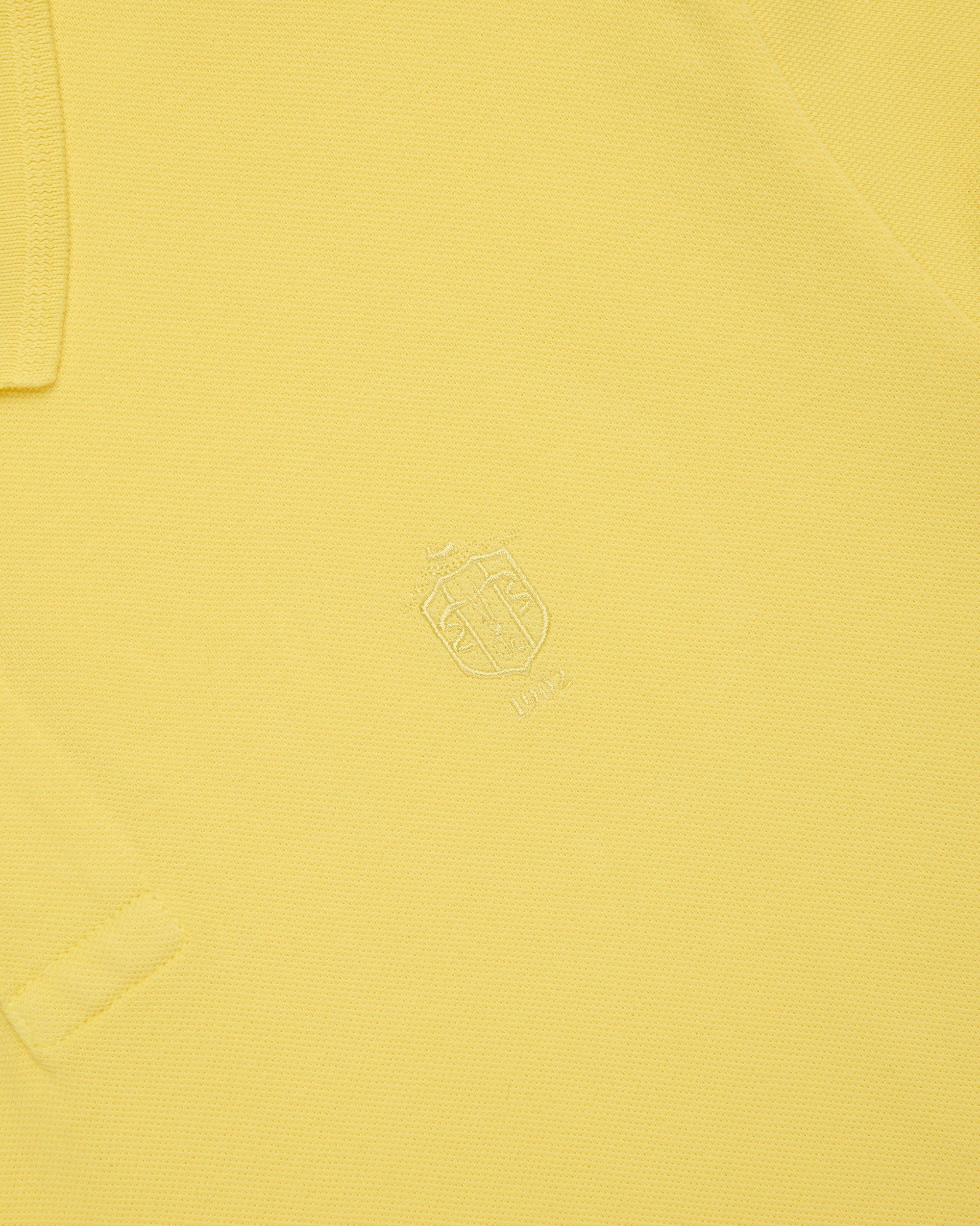 J. Press Yellow Archival Crest Pique Polo