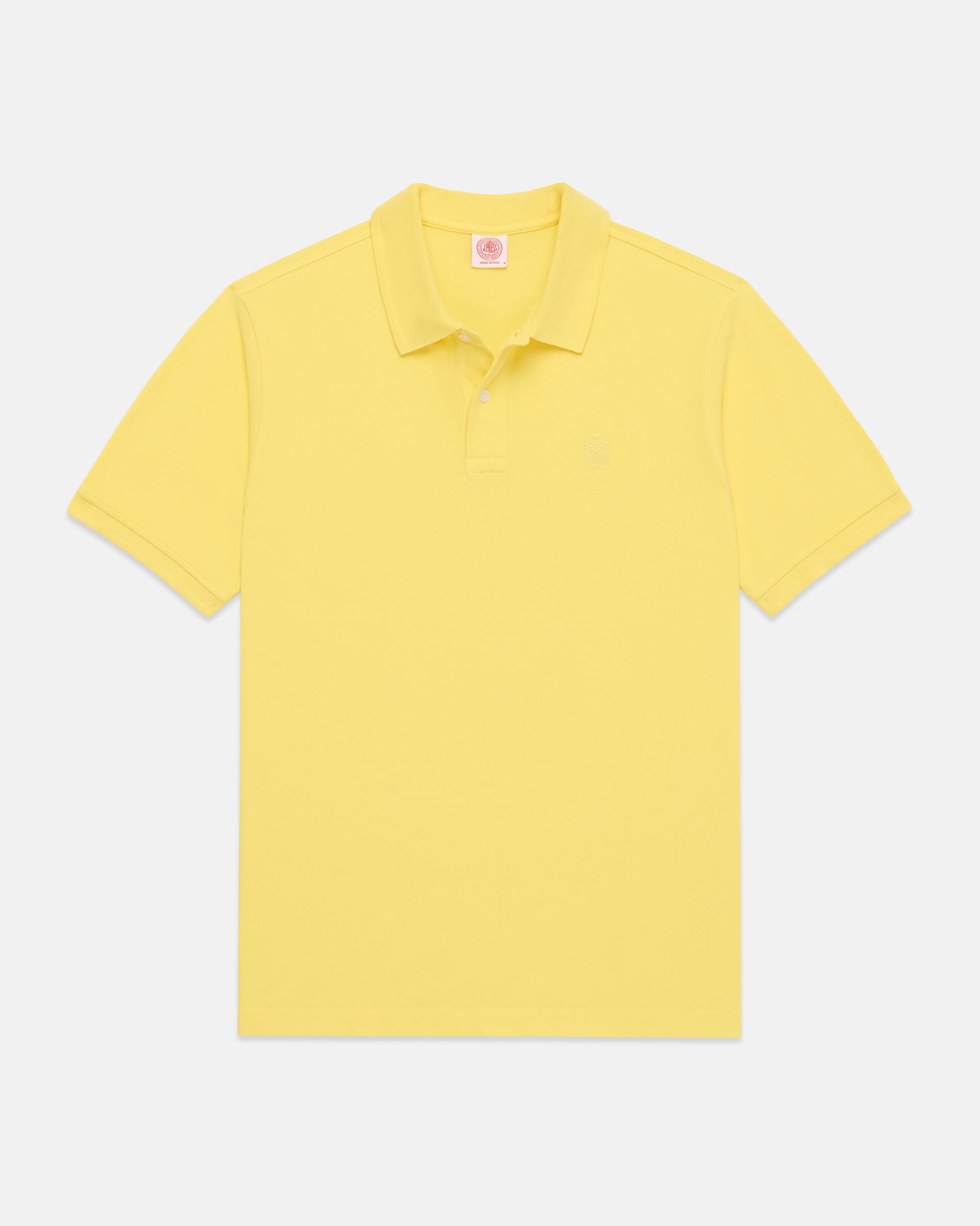 J. Press Yellow Archival Crest Pique Polo