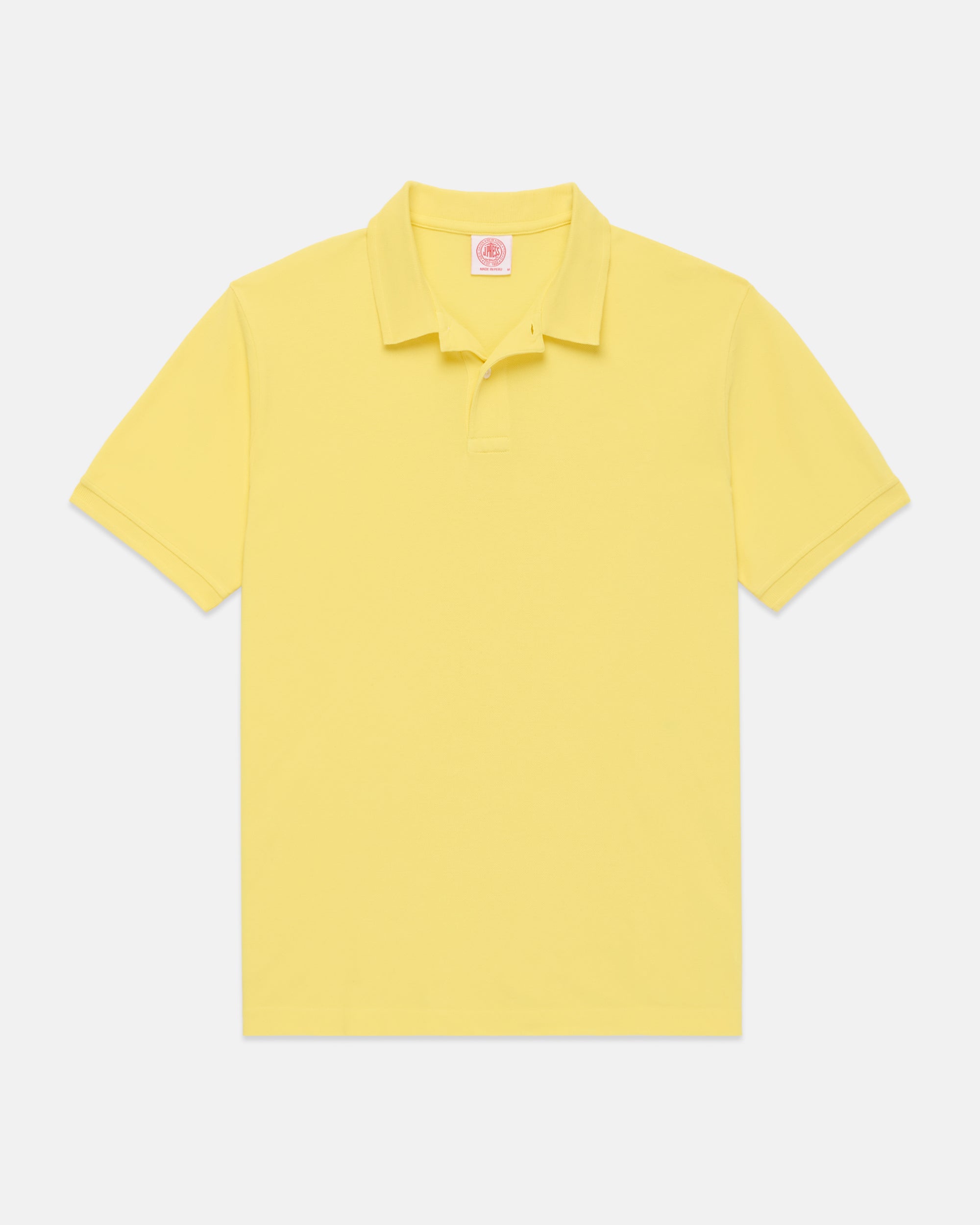 Yellow Cotton Pique Polo