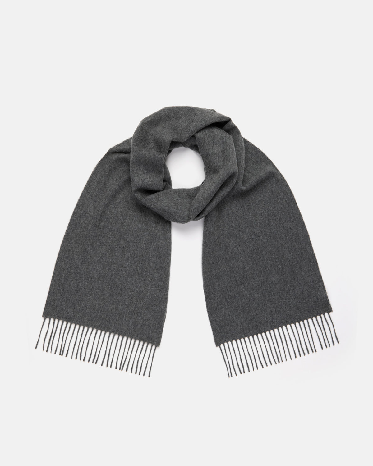 Made-in-Scotland Grey Cashmere Muffler