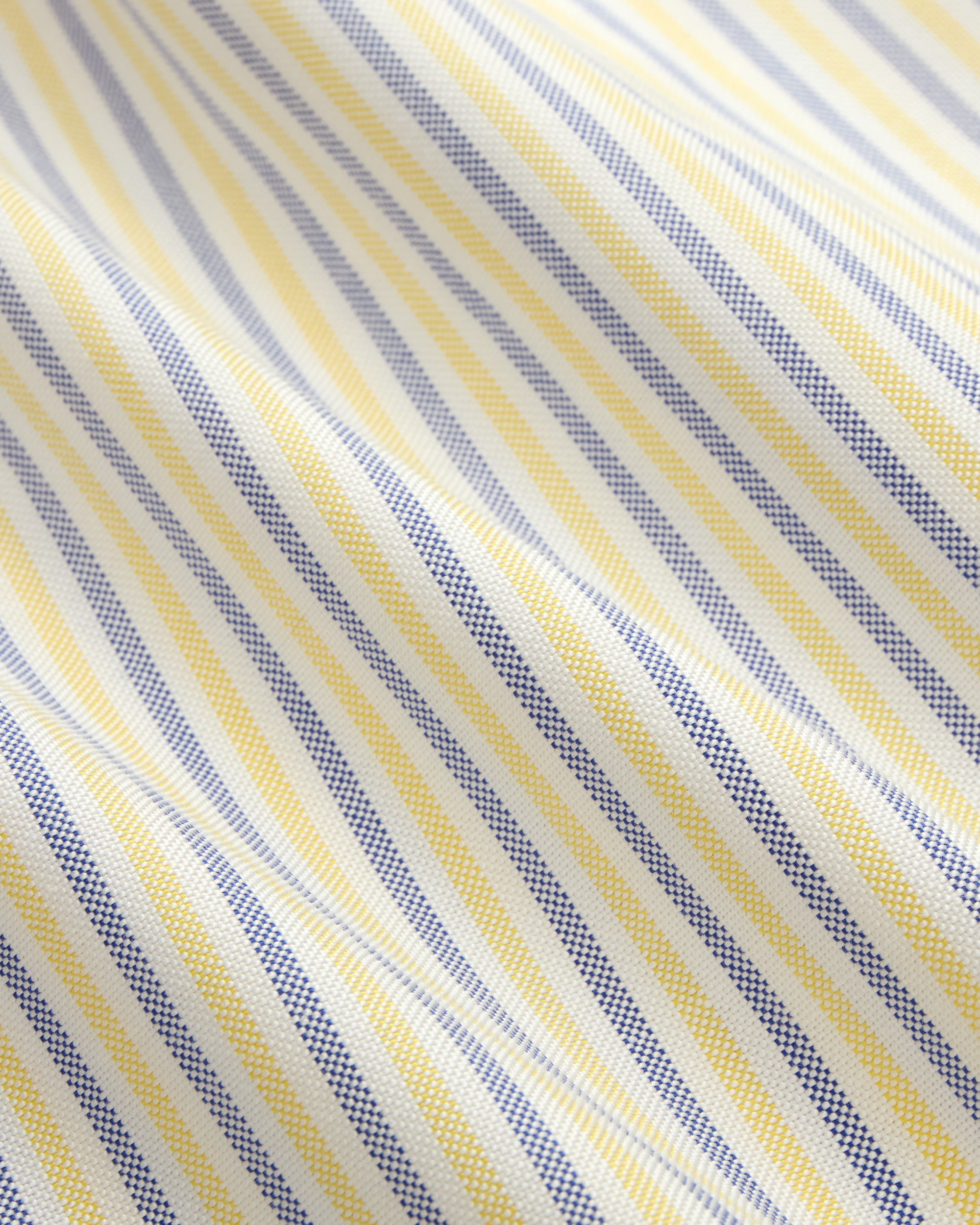 【YELLOW】B.D. Pullover Classic-fit Oxford Stripe Made-in-USA Yellow & Blue Alternating Stripe Oxford Dress Shirt - Clas
