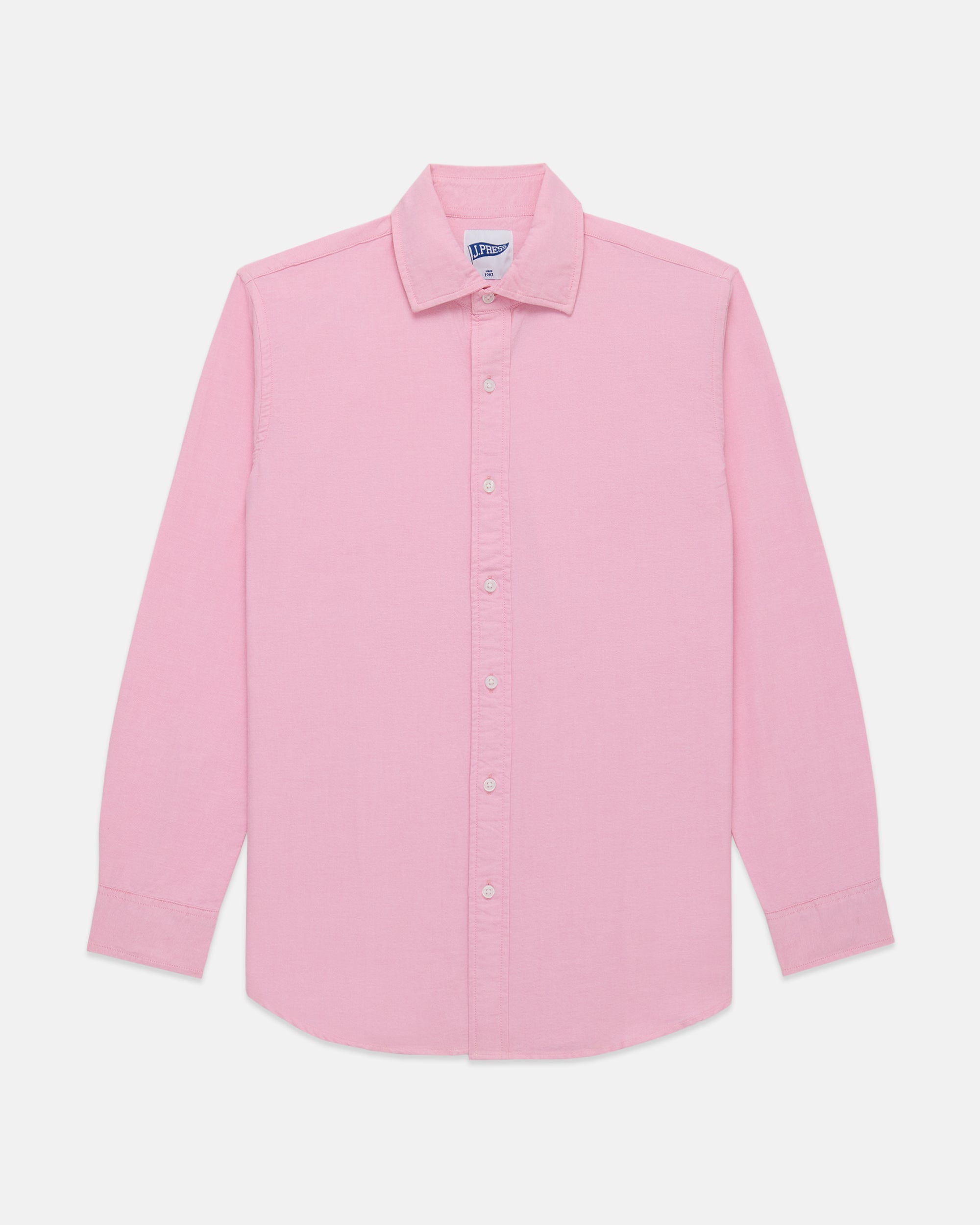 Pink Enzyme-Washed Oxford Spread Collar Shirt - Trim Fit | J. PRESS