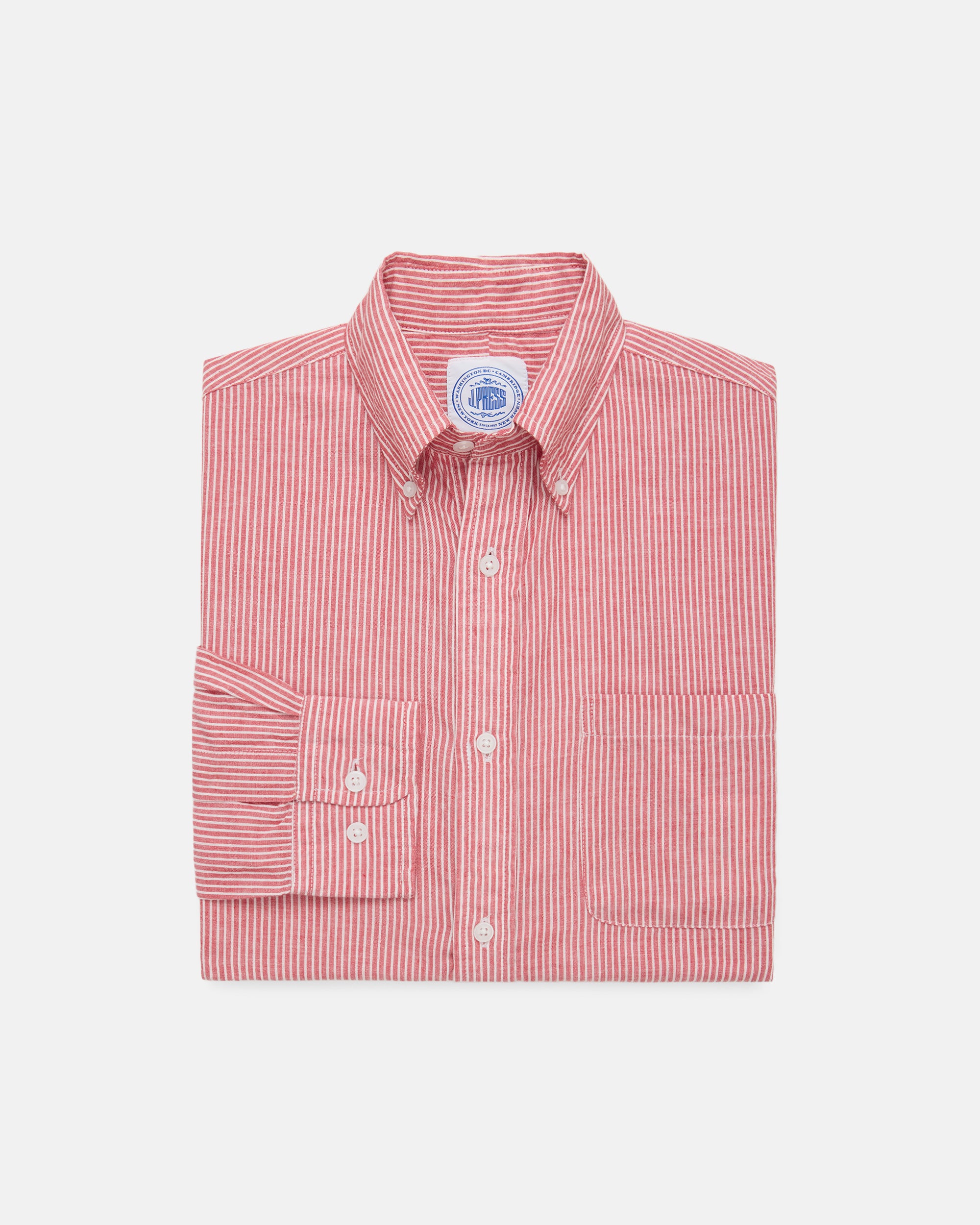 Striped Chambray Sport Shirt - Classic Fit