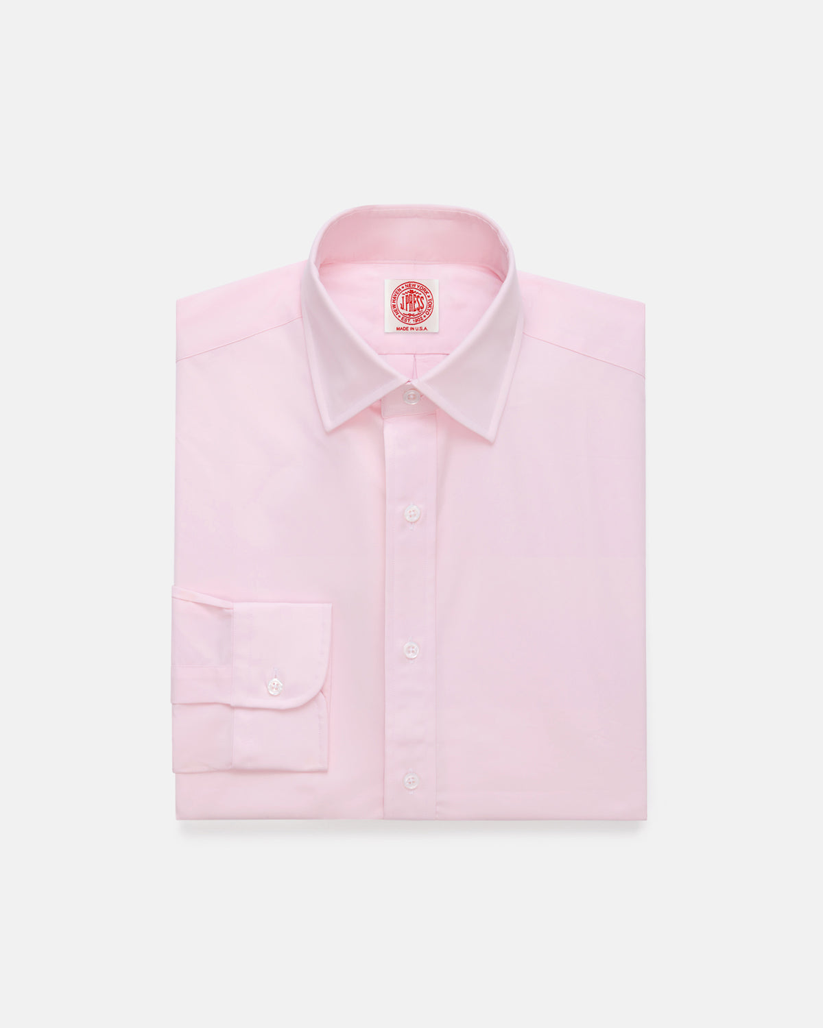 Made-in-USA Thomas Mason Pink Spread Collar Dress Shirt