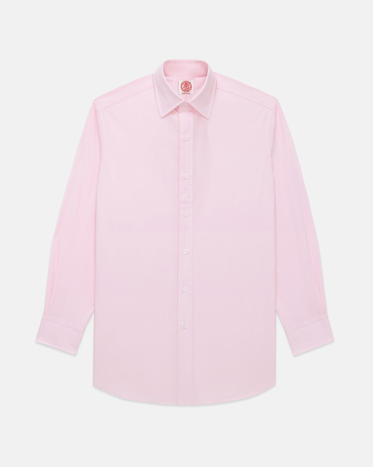 pink collared dress shirt Men's Rose Pink Long Sleeve Dress Shirt 16 36/37 / Rose Pink