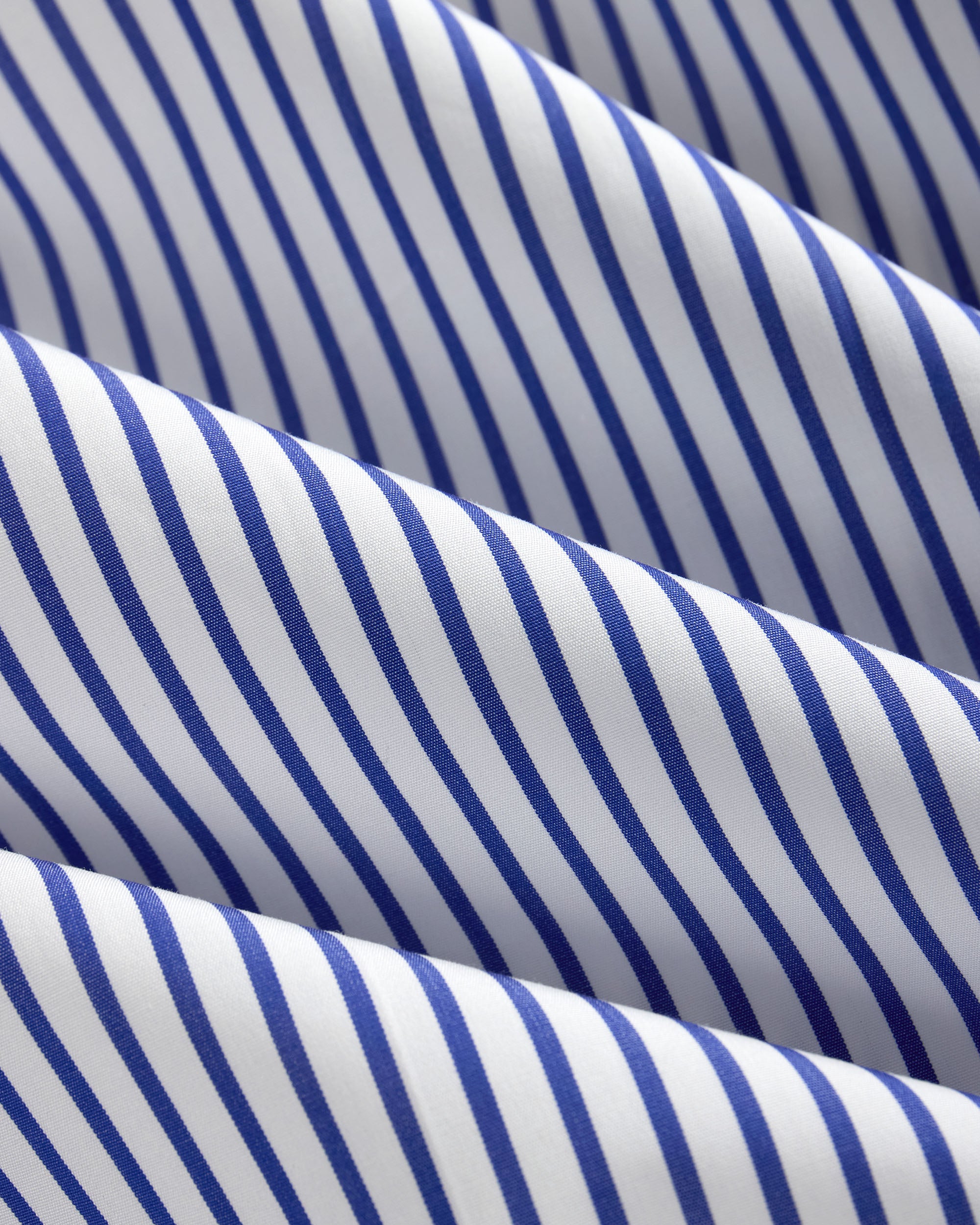 Made-in-USA Women's Blue Butcher Stripe Button Down Sport Shirt