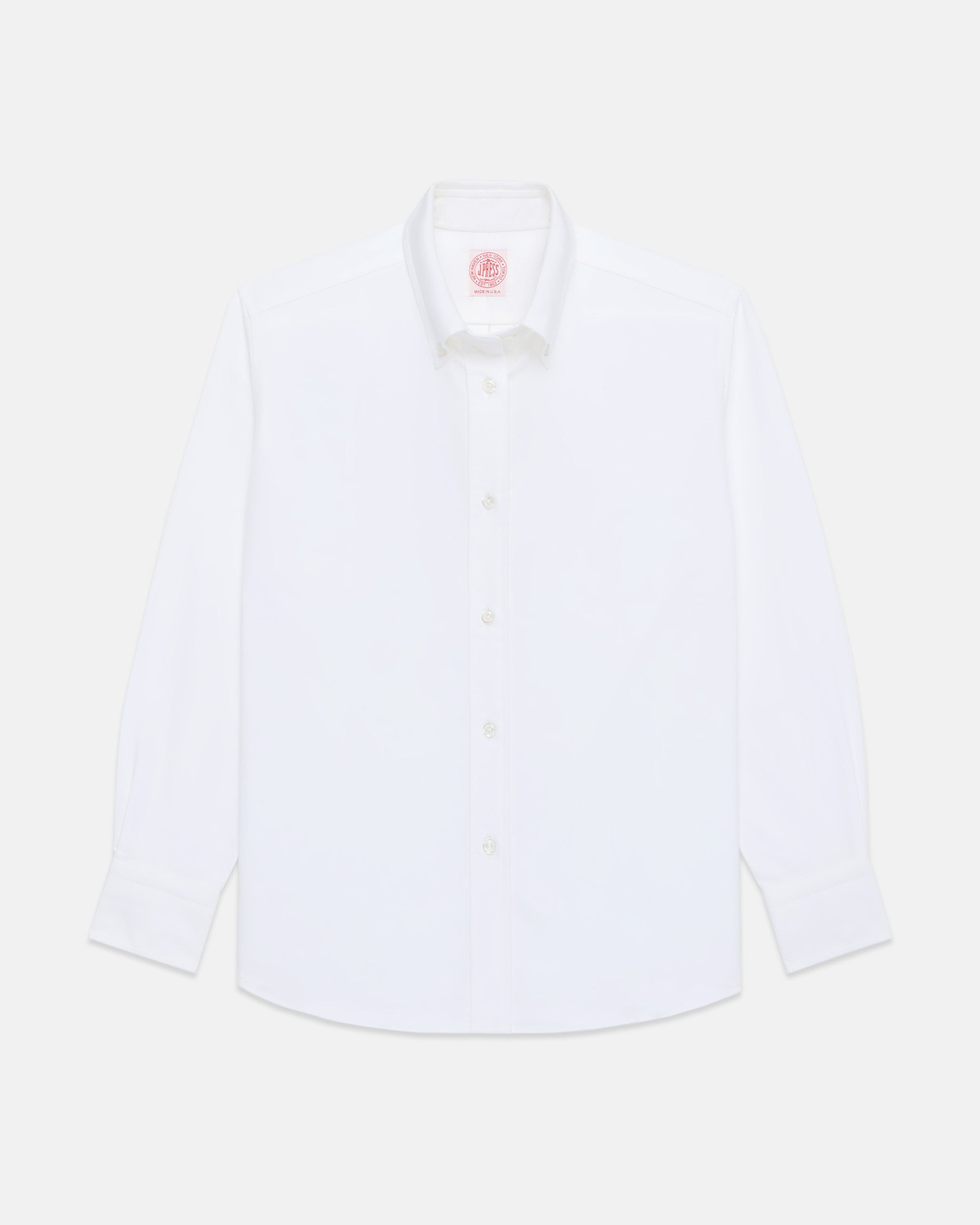 Made-in-USA Women's White Oxford Cloth Button Down Sport Shirt