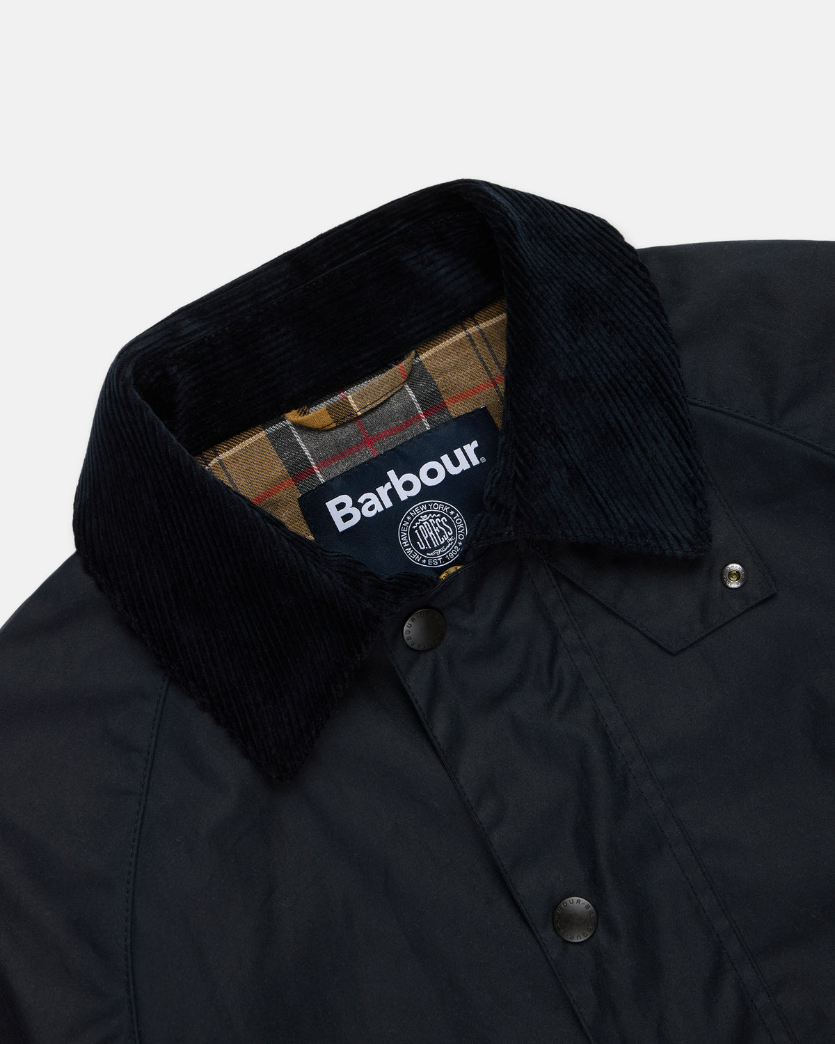 Made-in-England Barbour Navy Burghley® Wax Jacket