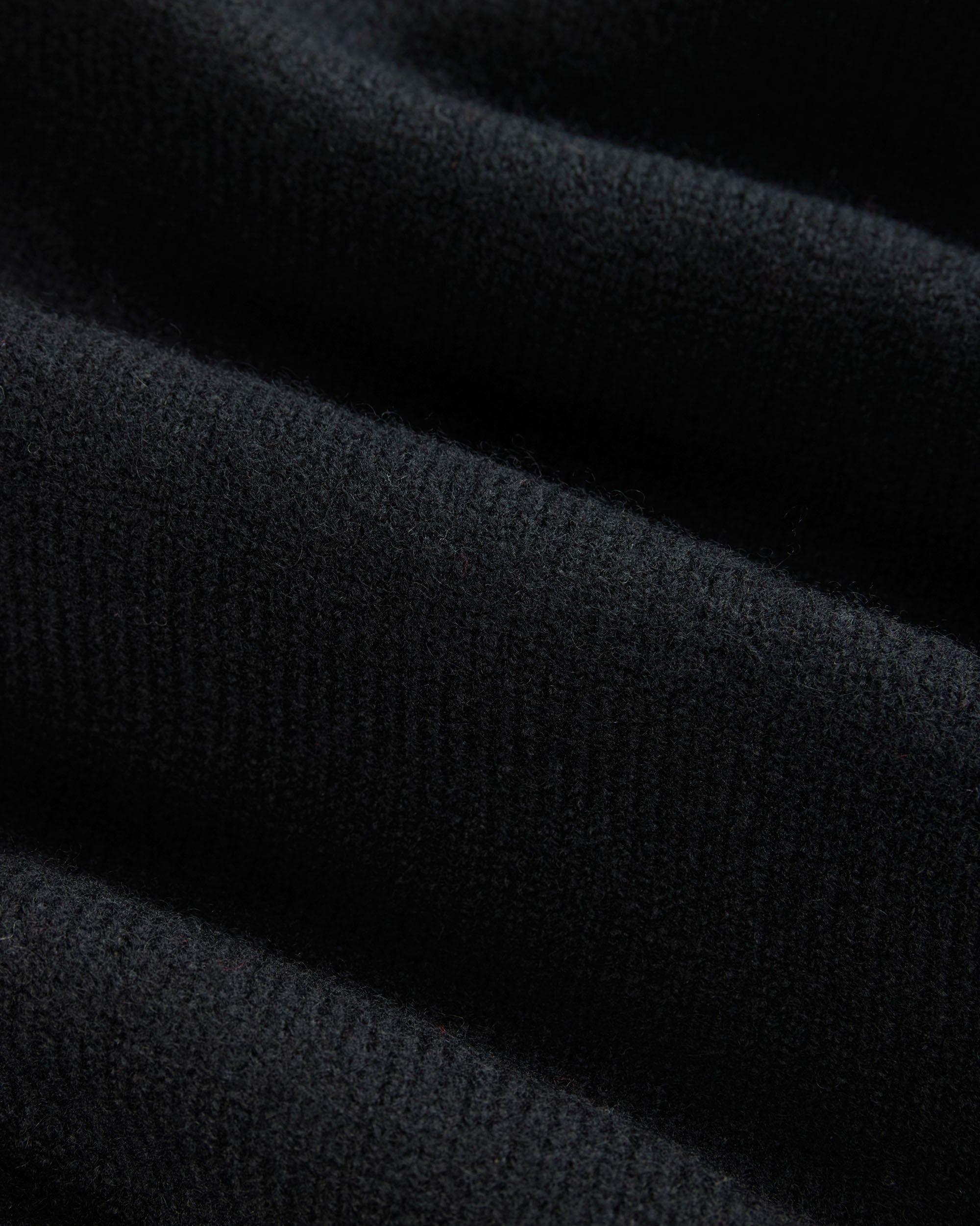 Black Lambswool Quarter Zip-up Sweater