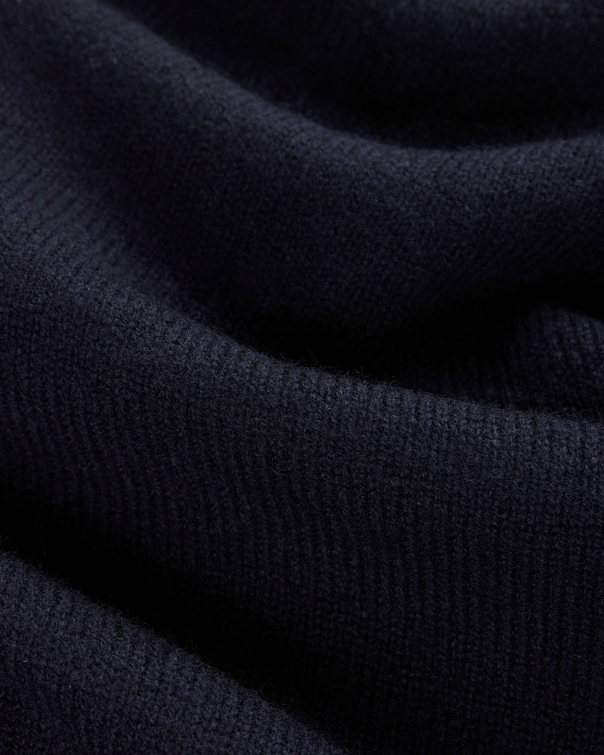 Navy Lambswool Quarter Zip-up Sweater