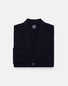 Navy Lambswool Cardigan Sweater