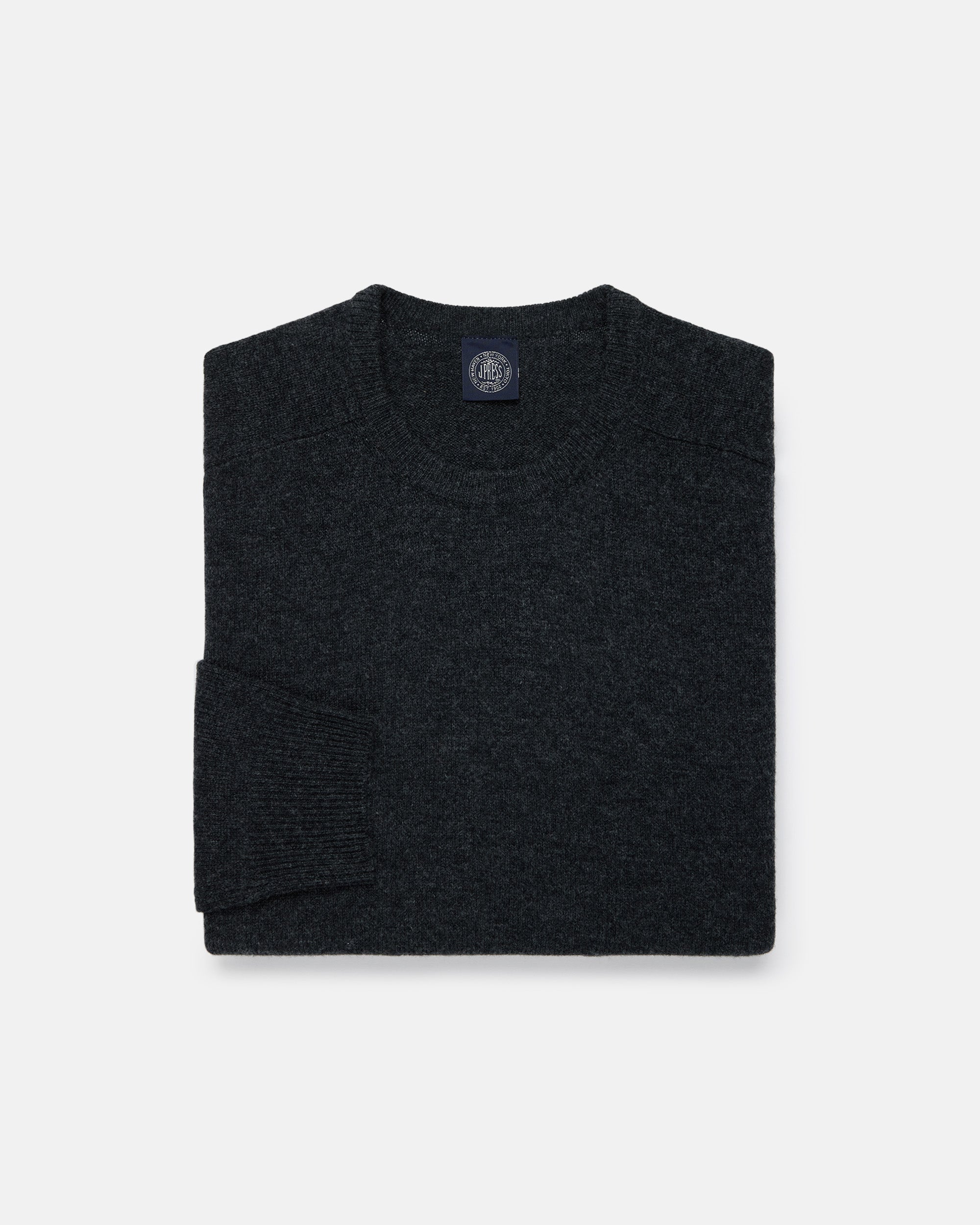 Charcoal Lambswool Crewneck Sweater
