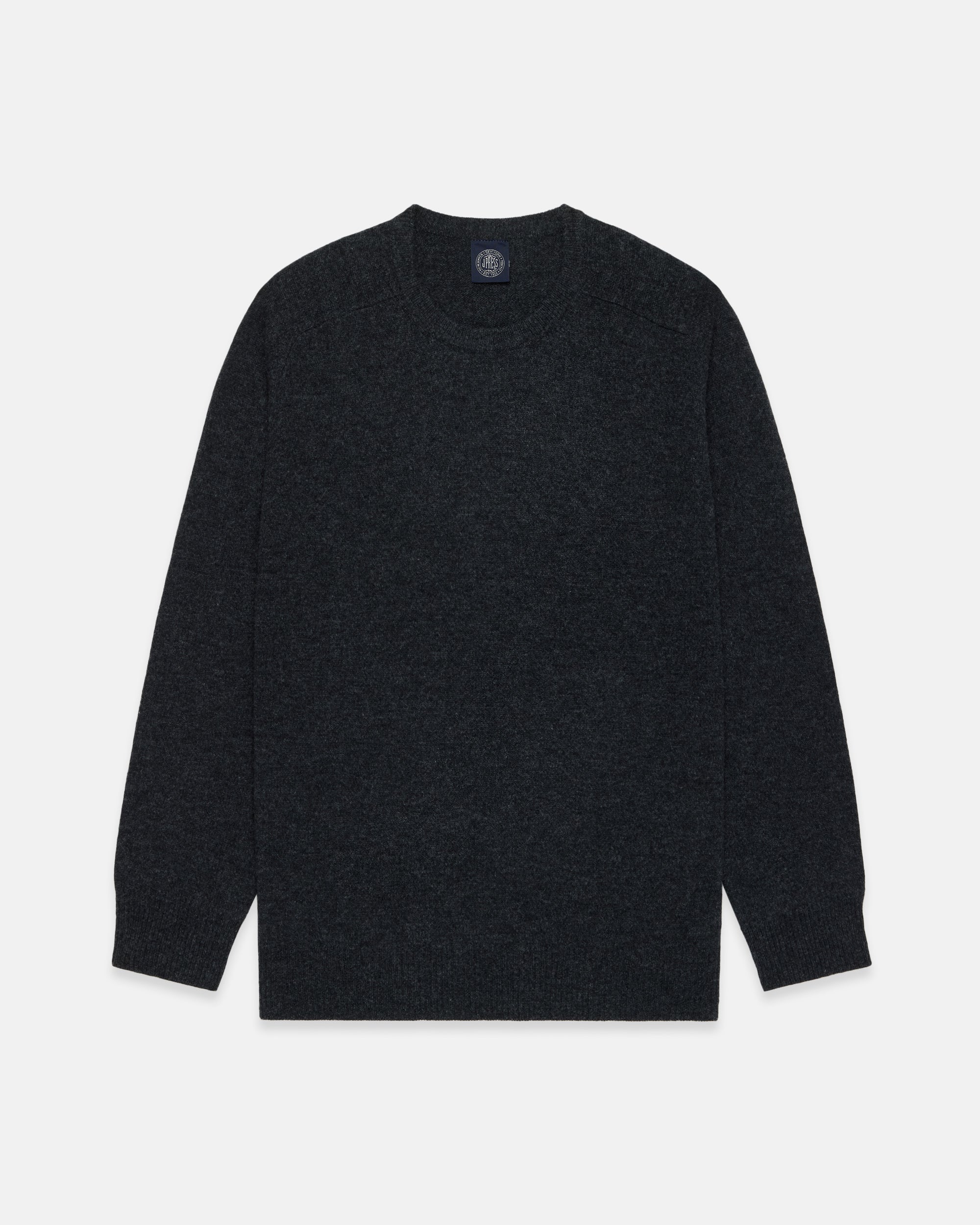 Charcoal Lambswool Crewneck Sweater