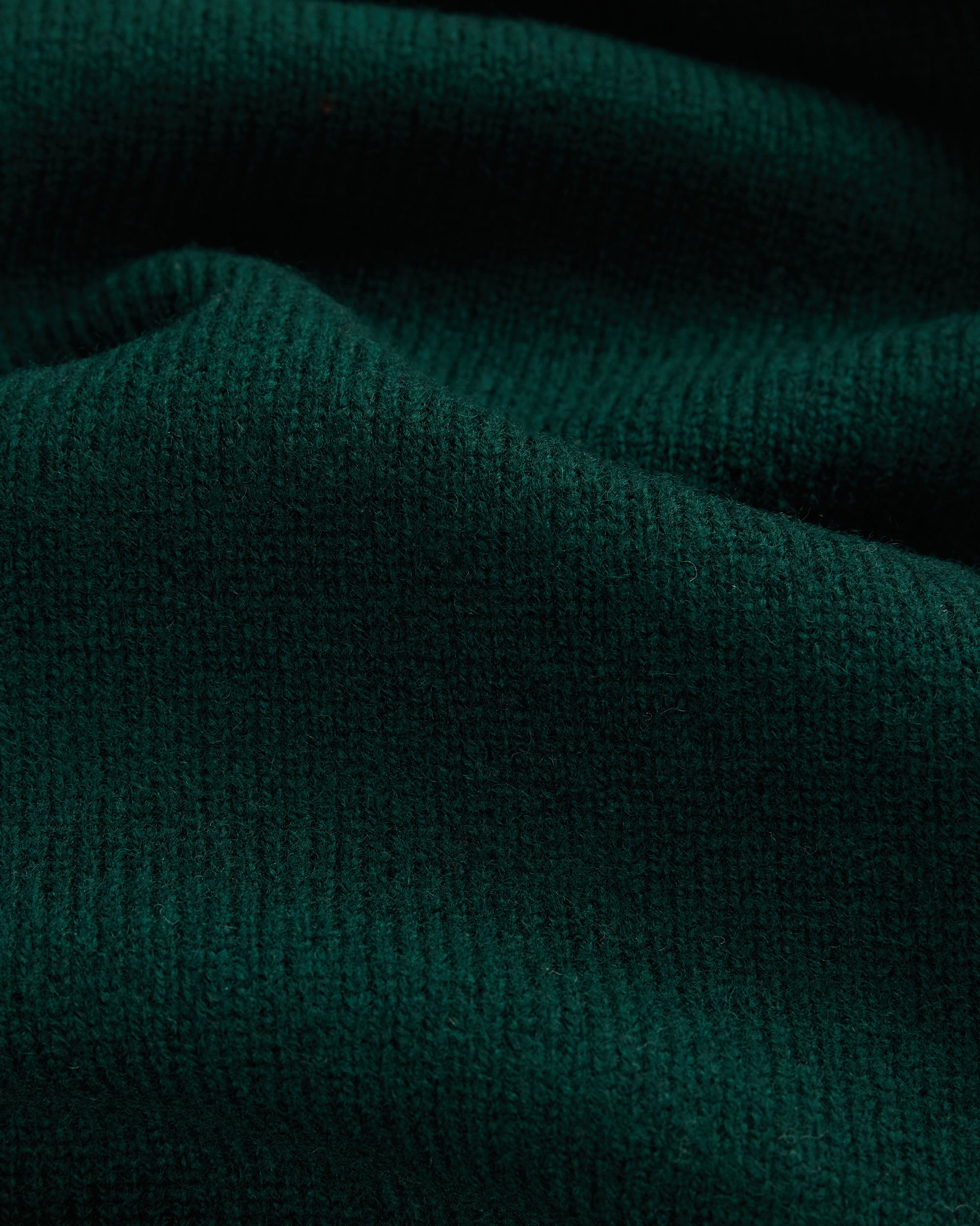 Dark Green Lambswool Crewneck Sweater