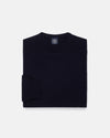 Navy Lambswool Crewneck Sweater