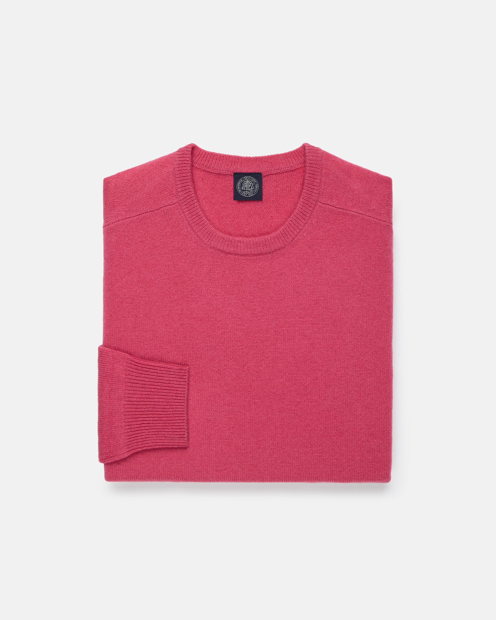 Pink Lambswool Crewneck Sweater