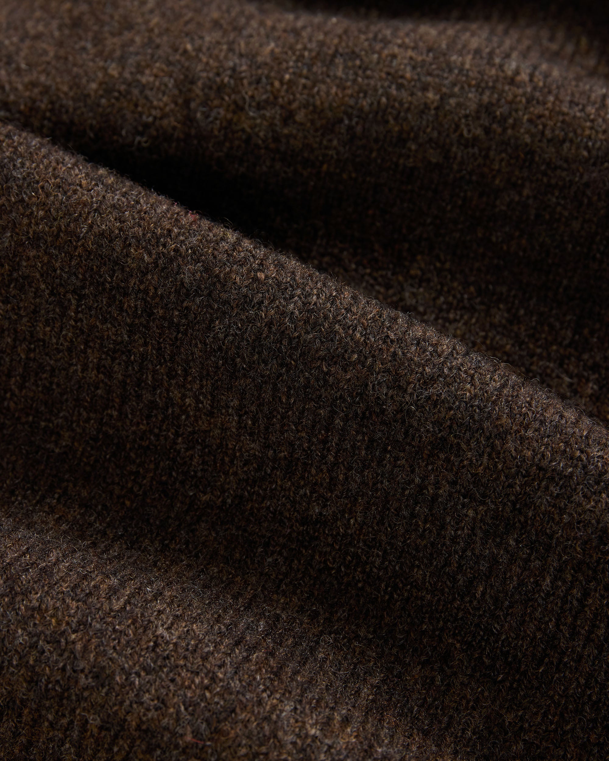 Dark Brown Lambswool V-neck Sweater