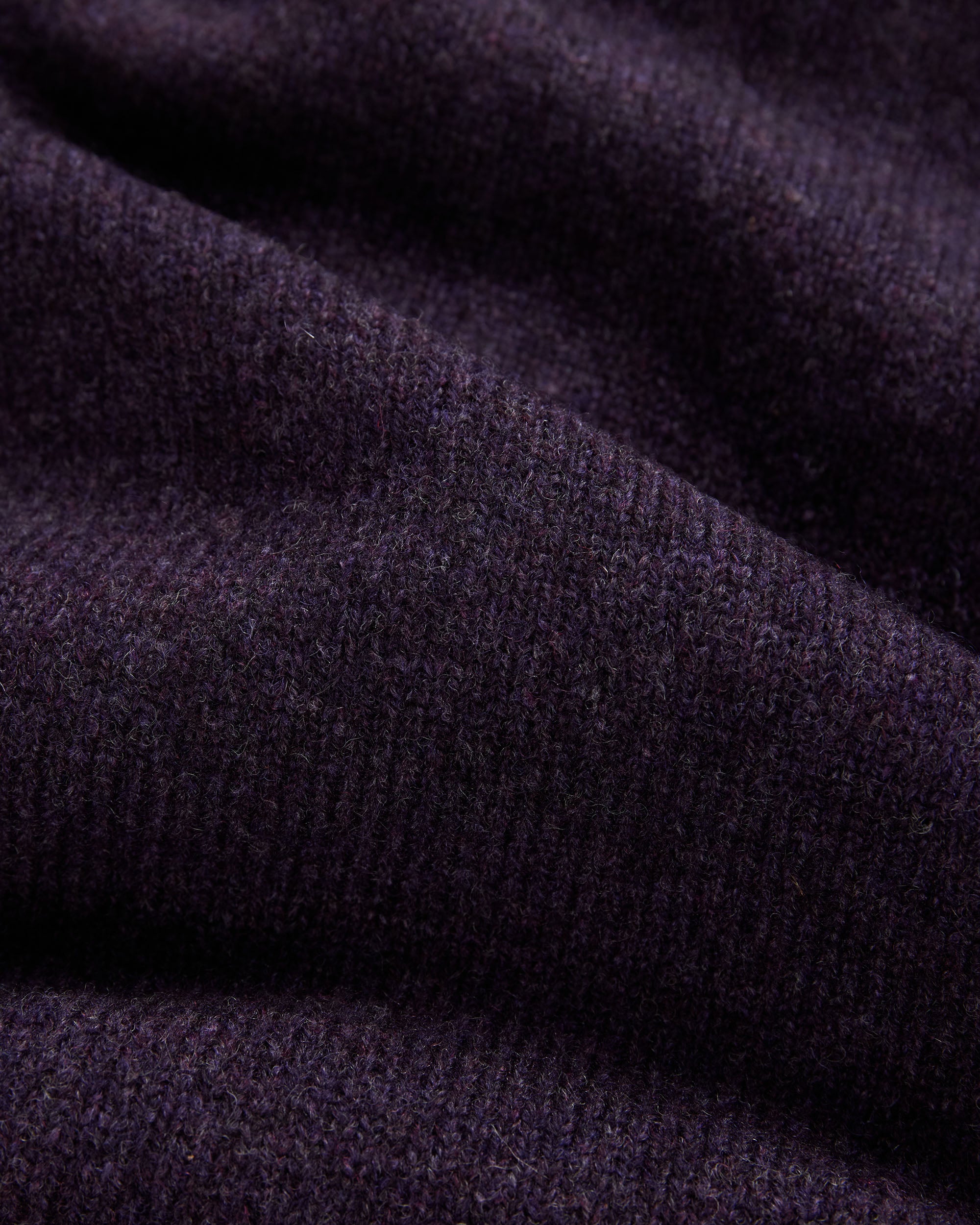 Dark Purple Lambswool V-neck Sweater