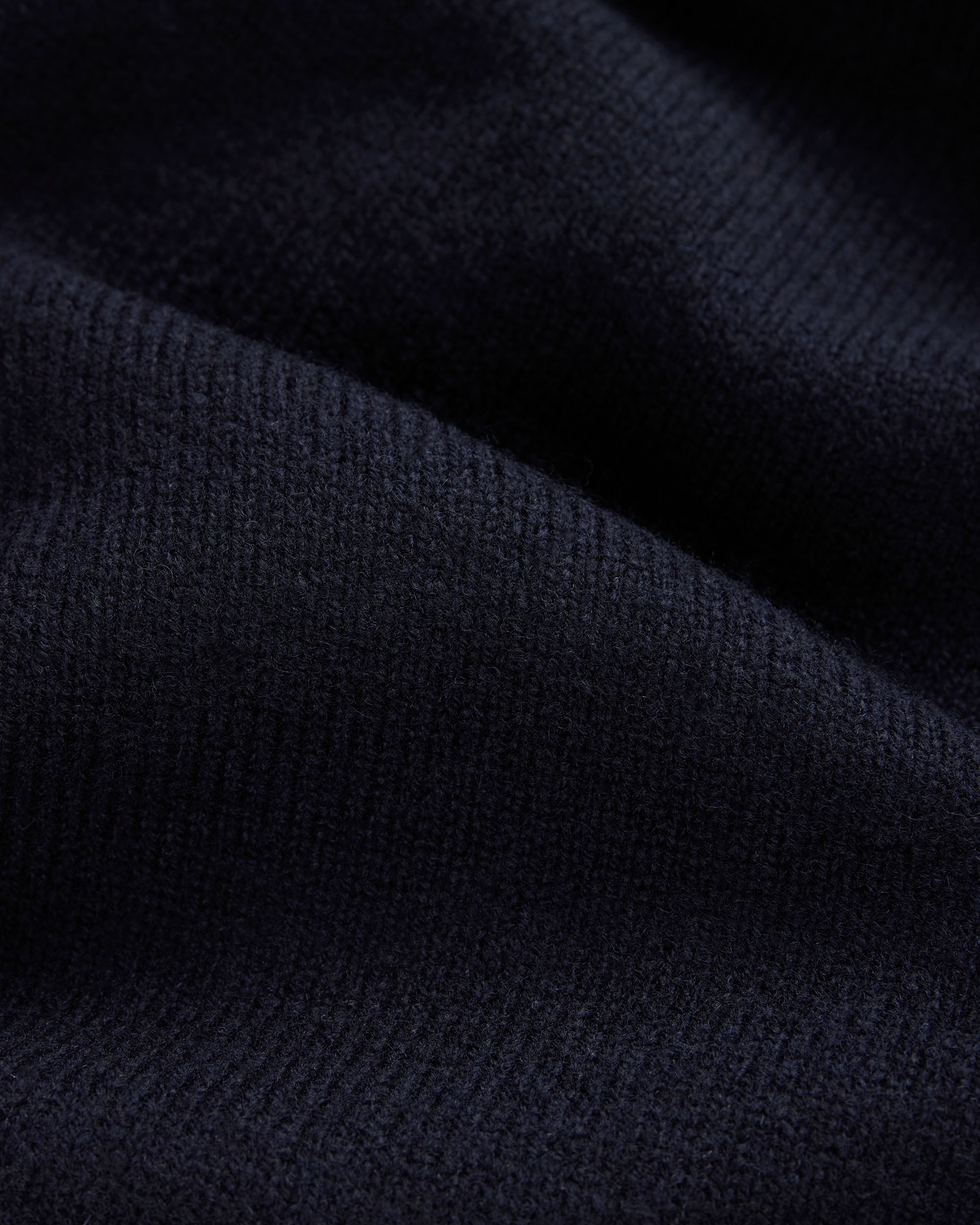 Navy Lambswool V-neck Sweater