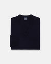 Navy Lambswool V-neck Sweater