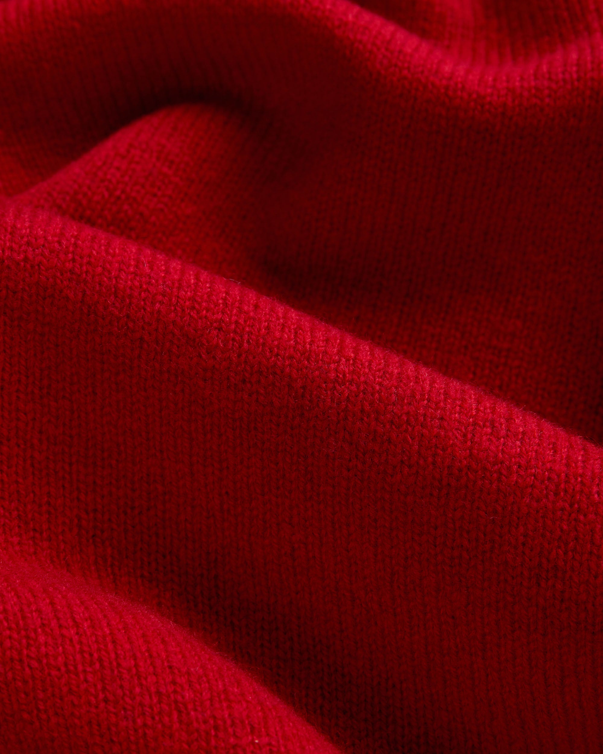 Red Lambswool V-neck Sweater