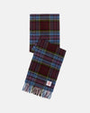 Made-in-England Blue Vintage Stewart Tartan Merino Wool Scarf