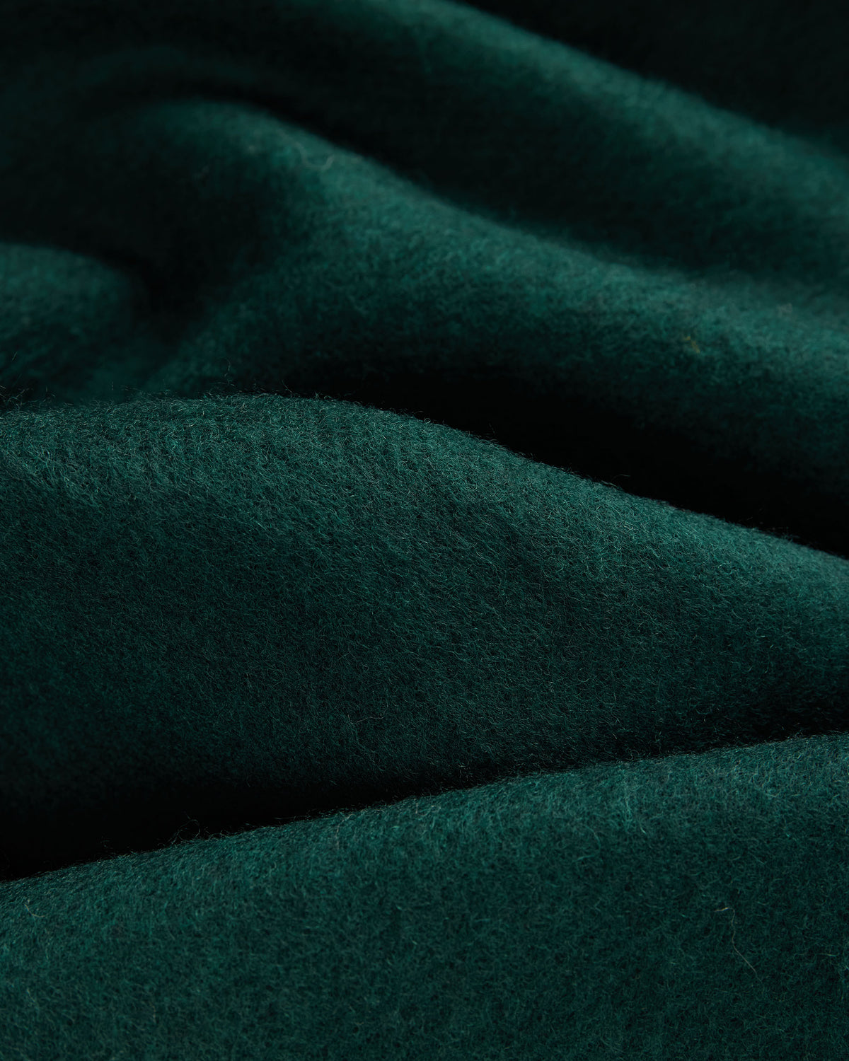 Made-in-England Bottle Green Merino Wool Scarf