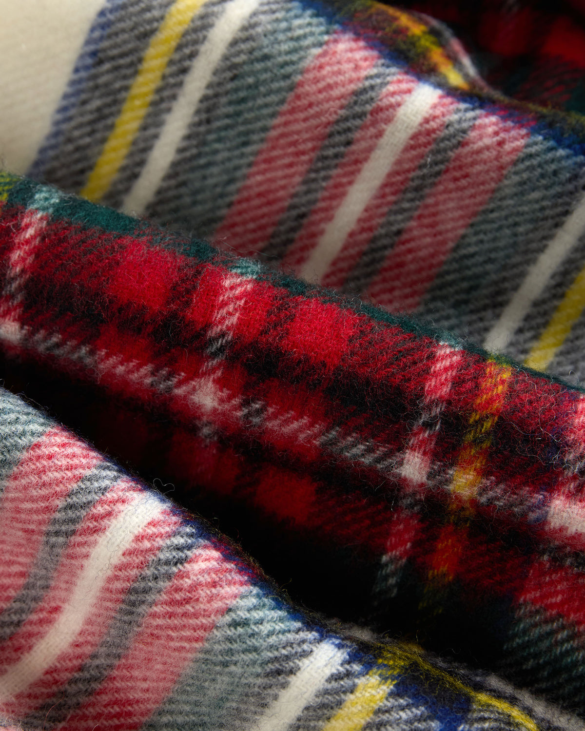 Made-in-England Dress Stewart Tartan Merino Wool Scarf
