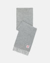 Made-in-England Grey Merino Wool Scarf