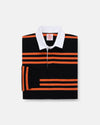 Made-in-USA Black & Orange Triple Stripe Cotton Rugby