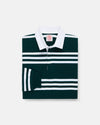 Made-in-USA Green & White Triple Stripe Cotton Rugby
