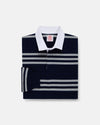 Made-in-USA Navy & Grey Triple Stripe Cotton Rugby