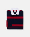 Made-in-USA Navy & Red Triple Stripe Cotton Rugby