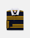 Made-in-USA Navy & Gold Triple Stripe Cotton Rugby