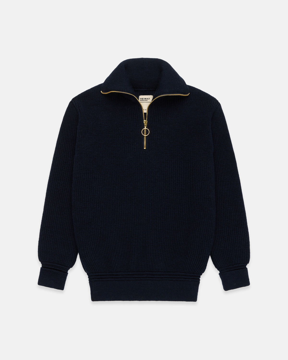 Made-in-Germany Navy Merino Wool Skipper Sweater