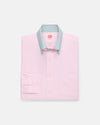Made-in-USA Mr. Mort Pink with Green Contrast Collar Oxford Sport Shirt