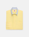Made-in-USA Mr. Mort Yellow with Blue Stripe Contrast Collar Oxford Sport Shirt