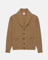 Made-in-Scotland Shawl Collar Camelhair Cardigan