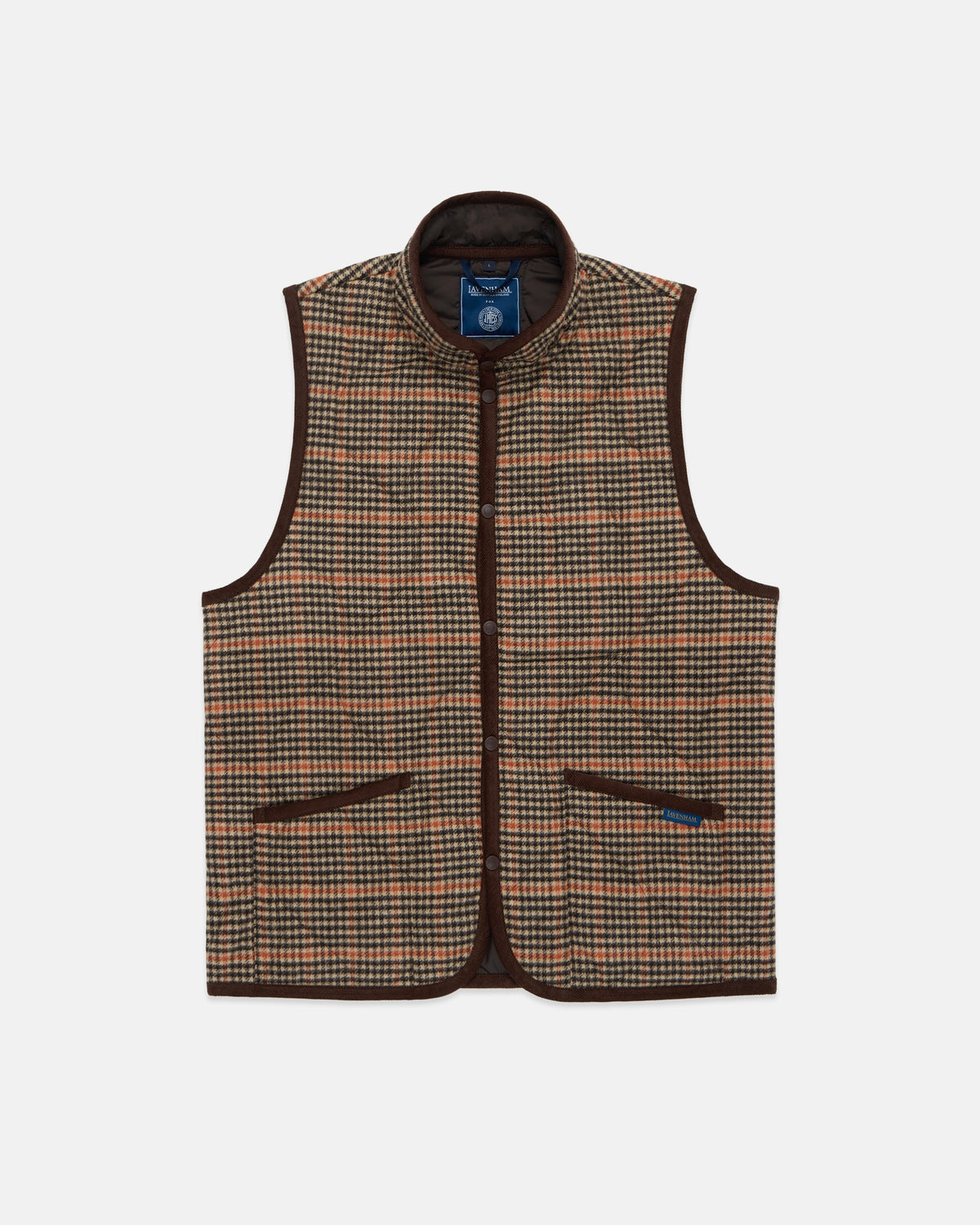 Made-in-England Lavenham Gun Club Check Mickfield Quilted Gilet