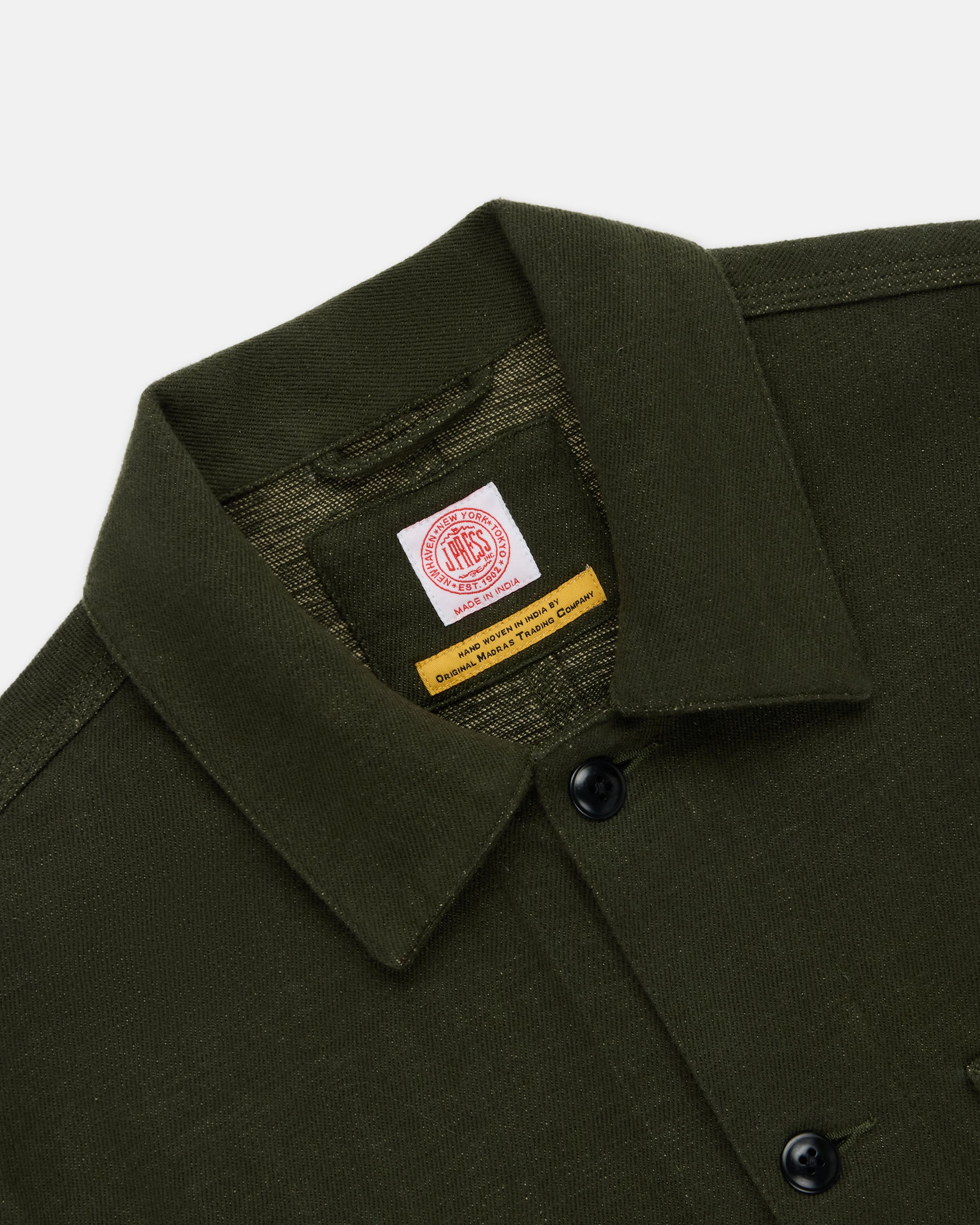 Olive Handloomed Chore Jacket