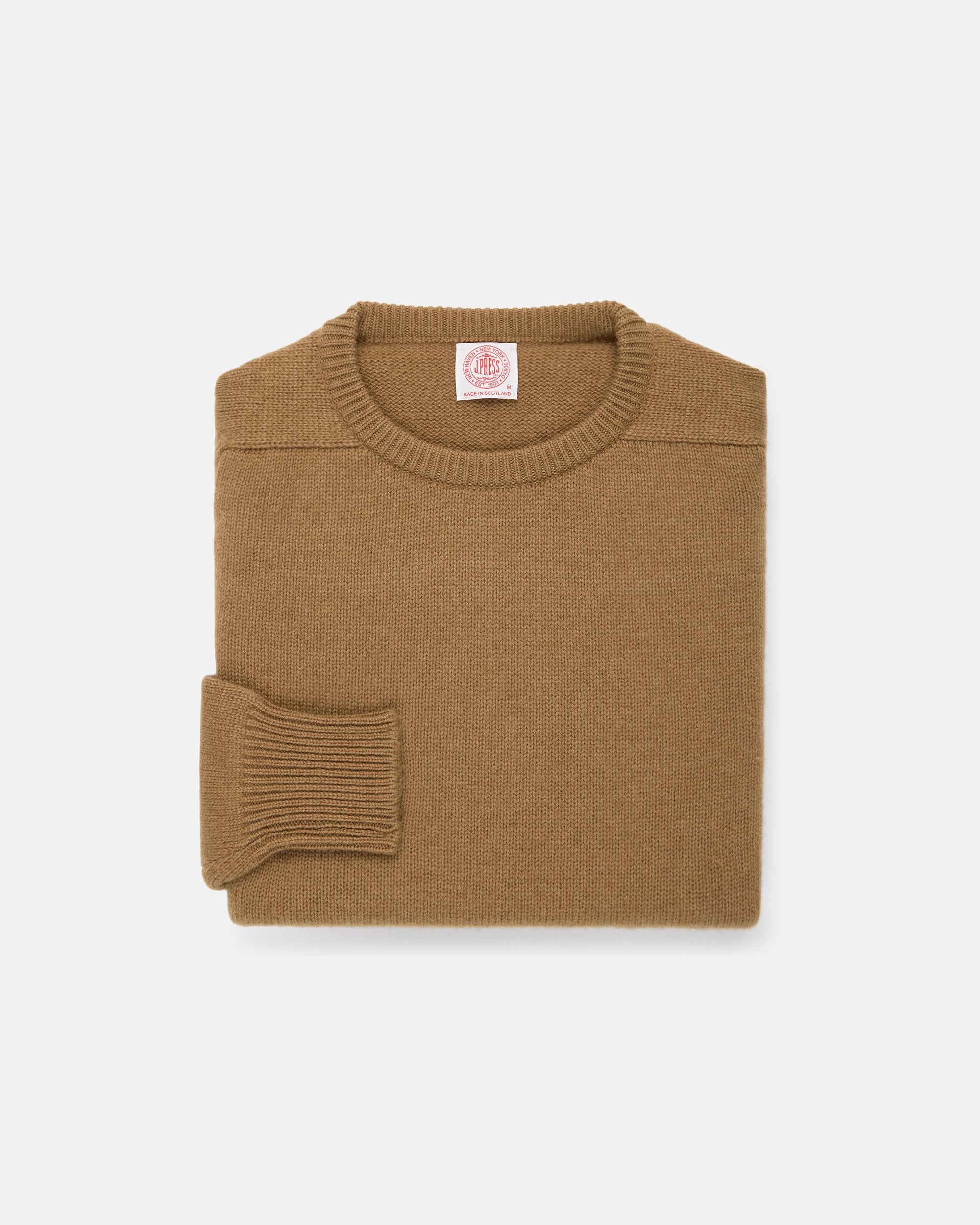 Made-in-Scotland Camelhair Crewneck Sweater