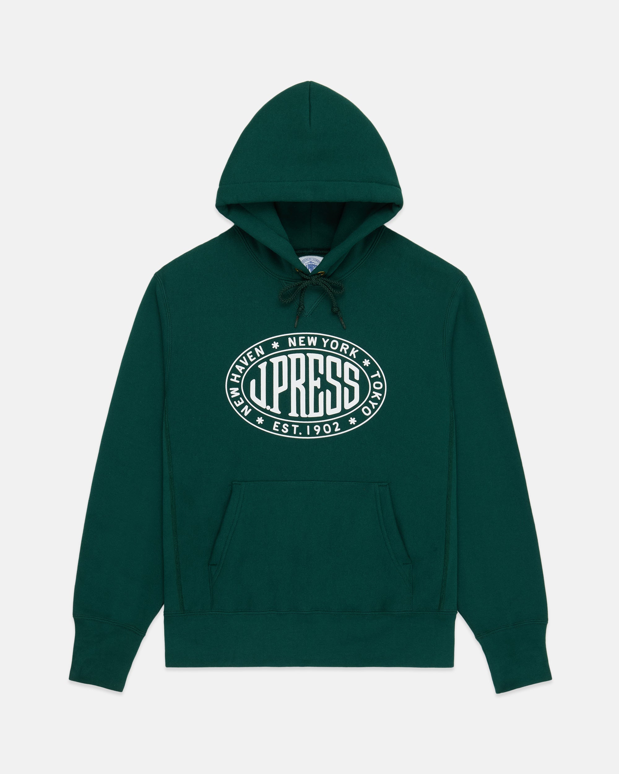 Made in USA J. Press Vintage Seal Logo Hoodie