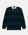 Made-in-USA Navy & Green Guard Stripe Cotton Rugby