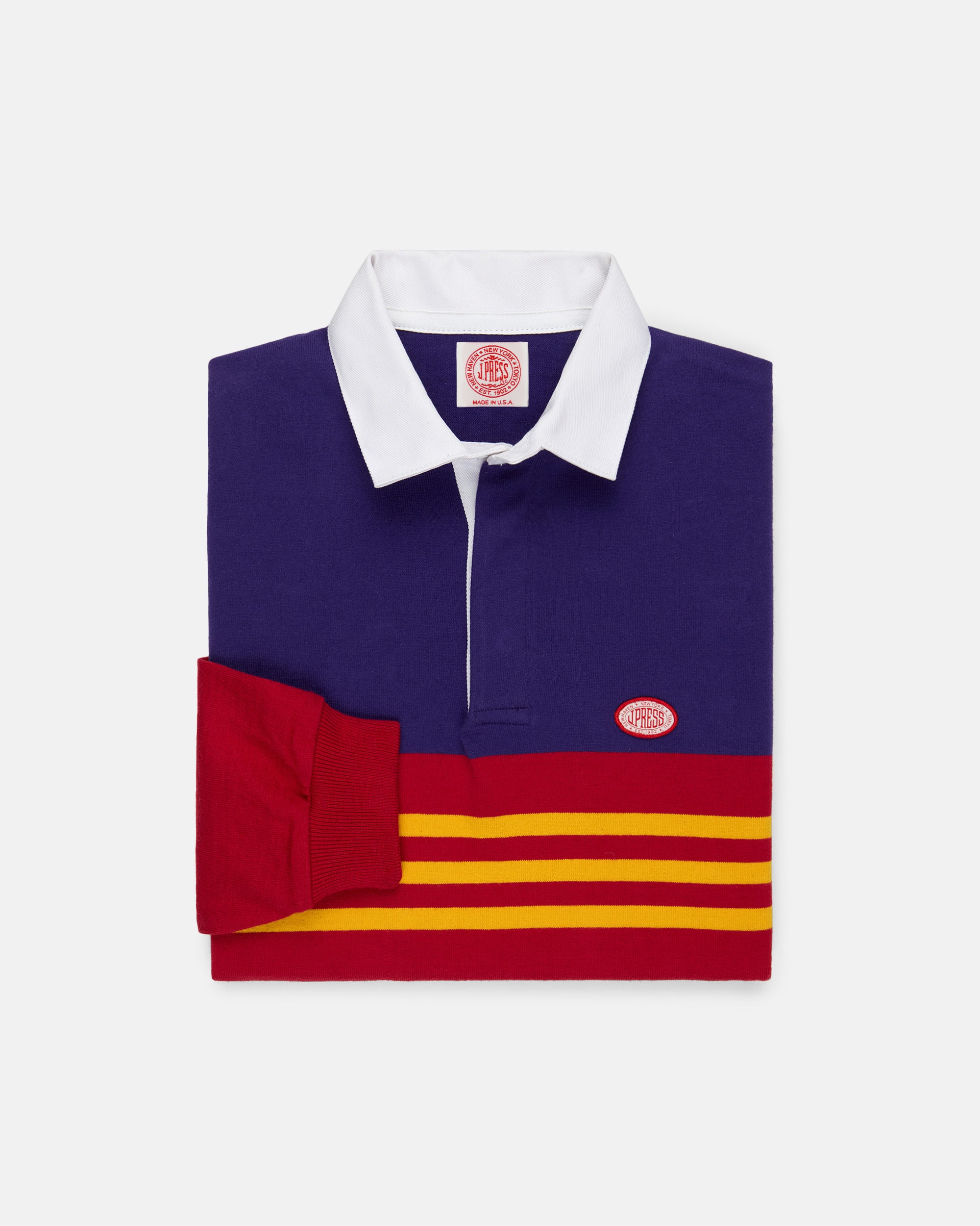 Made-in-USA Multi-stripe J. Press Seal Cotton Rugby