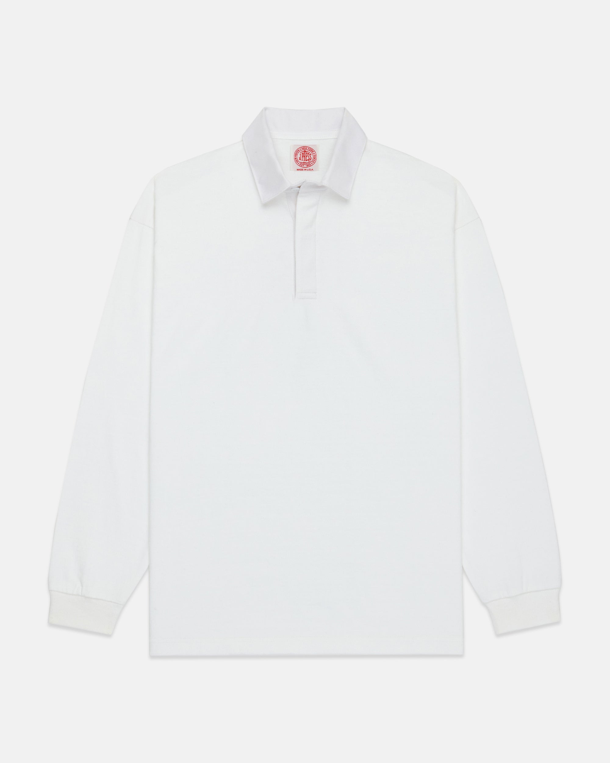 Made-in-USA White Cotton Rugby