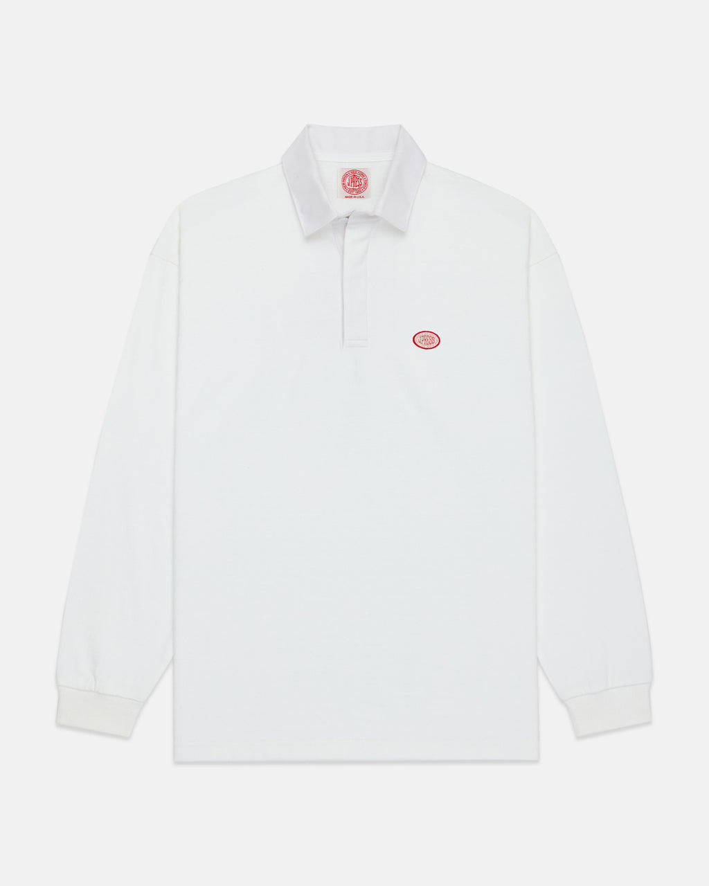 J. Press Seal Solid Rugby Shirt in White | Men's Rugby Shirts - Men's ...